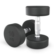 Гантель UNIX Fit PRO круглая обрезиненная 10 кг, 2 шт.