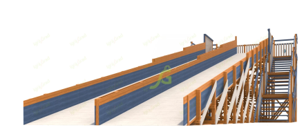 Зимняя деревянная горка IgraGrad Snow Fox, скат 18 м мод.3