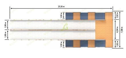 Зимняя деревянная горка IgraGrad Snow Fox, скат 18 м мод.3
