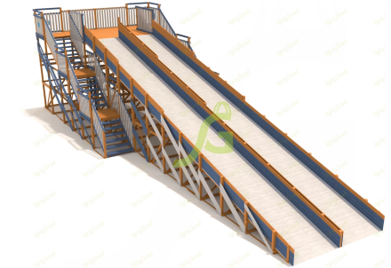 Зимняя деревянная горка IgraGrad Snow Fox, скат 18 м мод.3