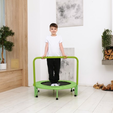 Батут с поручнем DFC JUMPFIT 36'' зеленый