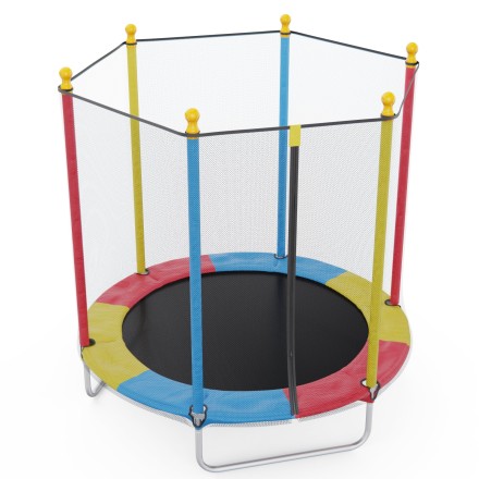 Батут каркасный DFC цветной 137 см с защитной сеткой Батут каркасный DFC цветной 137 см с защитной сеткой