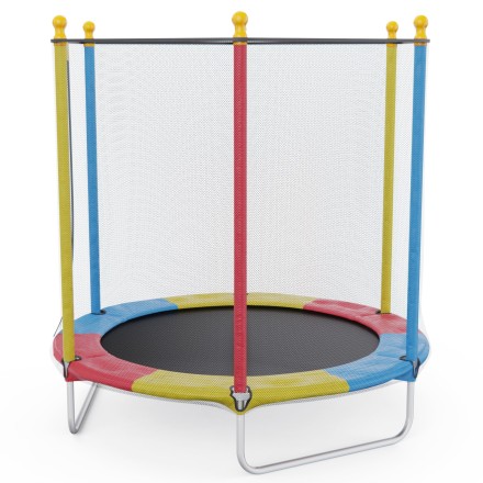 Батут каркасный DFC цветной 137 см с защитной сеткой Батут каркасный DFC цветной 137 см с защитной сеткой
