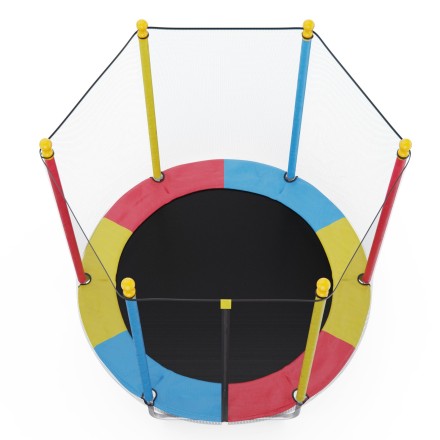 Батут каркасный DFC цветной 137 см с защитной сеткой Батут каркасный DFC цветной 137 см с защитной сеткой