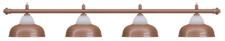 Лампа на четыре плафона "Crown" (бронзовая штанга, бронзовый плафон D38см)