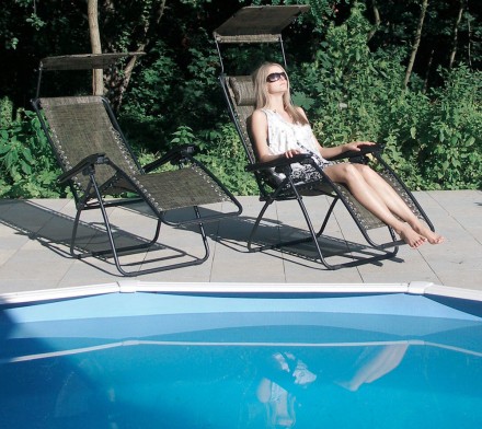 Раскладной шезлонг лежак ZD-1 без столика