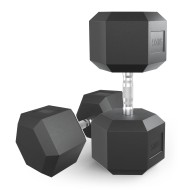 Гантель гексагональная UNIX Fit обрезиненная 50 кг, 2 шт.