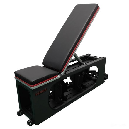 Многофункциональная силовая скамья DFC KORIX WB990 с местом для хранения до 8 гантелей