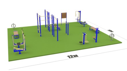 Спортивная площадка ВФСК 12х10 м