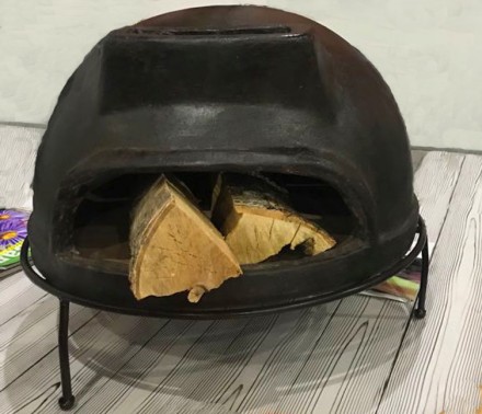 Дровяная печь для пиццы ТОСКАНА_52 маленькая (цвет черный)