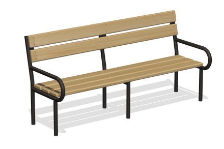 Скамья со спинкой большая МФ-03.1