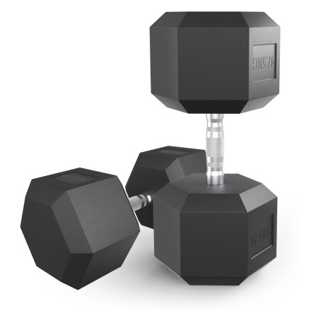 Гантель гексагональная UNIX Fit обрезиненная 47,5 кг, 2 шт.