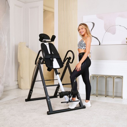 Инверсионный стол складной DFC STYLE чёрный, U-образный фиксатор