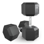 Гантель гексагональная UNIX Fit обрезиненная 45 кг, 2 шт.