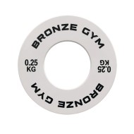 Диск калиброванный BRONZE GYM для пауэрлифтинга белый 0,25 кг