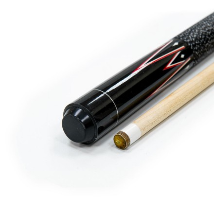 Кий / пул 2-pc "Classic Champion A-2" (черно-красный) с оплеткой ирландский лен