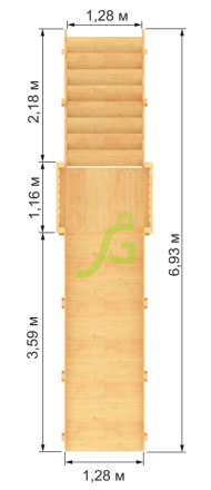 Зимняя горка "IgraGrad Snow Fox Start", скат 4 м (без покраски)