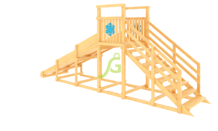 Зимняя горка "IgraGrad Snow Fox Start", скат 4 м (без покраски)