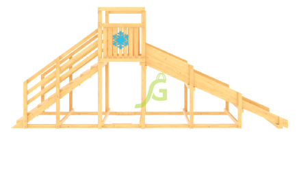 Зимняя горка "IgraGrad Snow Fox Start", скат 4 м (без покраски)