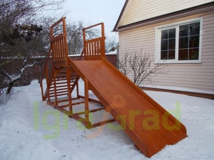 Зимняя горка "IgraGrad Snow Fox Start", скат 4 м (без покраски)