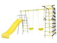 Дачный комплекс "Богатырь Плюс 2 MAX" + СЕТКА качели Romana 103.12.07 (серый/жёлтый)