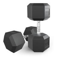 Гантель гексагональная UNIX Fit обрезиненная 42,5 кг, 2 шт.