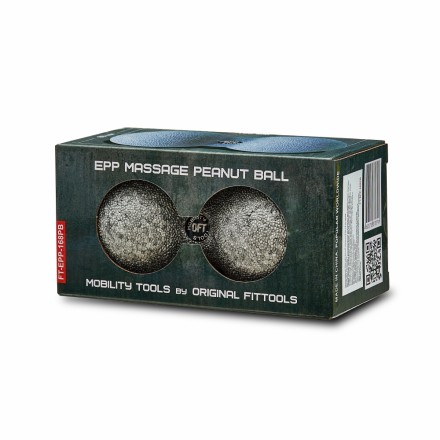 Шар массажный сдвоенный 16 х 8 см серый Шар массажный сдвоенный 16 х 8 см серый