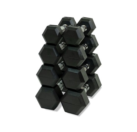 Набор гексагональных гантелей 4 пары от 2 до 5 кг