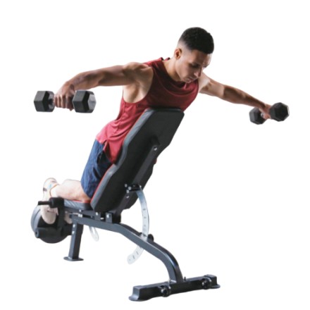 Скамья для жима DFC Sperax со сгибателем / разгибателем для ног Скамья для жима DFC Sperax со сгибателем / разгибателем для ног