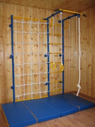 Детский спортивный комплекс Городок Babysport Пристенный с сеткой-1м. Детский спортивный комплекс Городок Babysport Пристенный с сеткой-1м.