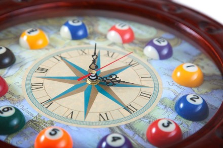 Часы настенные "Штурвал" 50 см x 50 см, деревянные