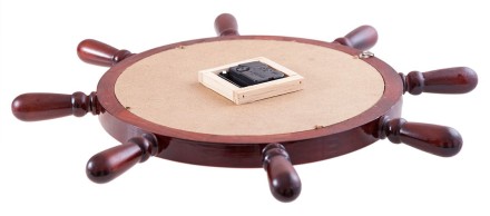 Часы настенные "Штурвал" 50 см x 50 см, деревянные