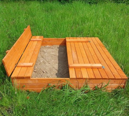 Песочница с крышкой Ладошки Песочница с крышкой Ладошки