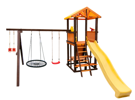 Игровой комплекс Perfetto Sport «Bari-4» с качелями "Паутина" 