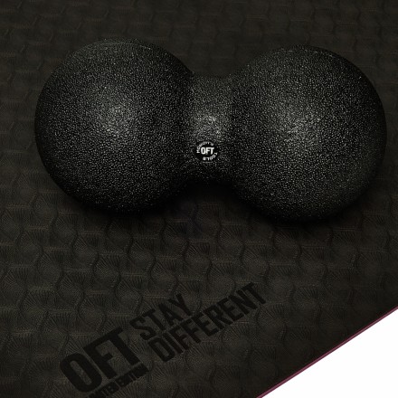 Шар массажный сдвоенный 24 х 12 см черный Шар массажный сдвоенный 24 х 12 см черный