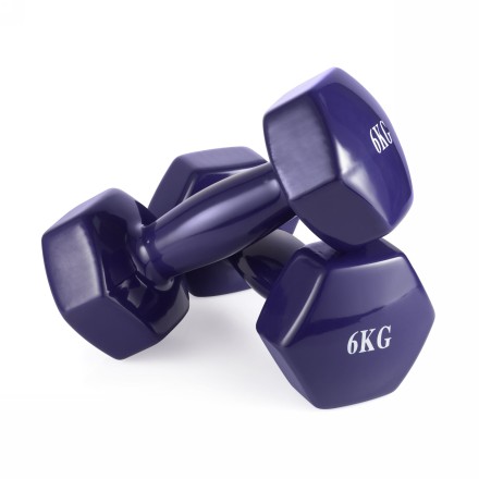 Гантель неразборная 6 кг. винил (2 штуки) VictoryFit VF-DV060-2 Гантель неразборная 6 кг. винил (2 штуки) VictoryFit VF-DV060-2