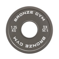Диск калиброванный BRONZE GYM для пауэрлифтинга серый 1,25 кг