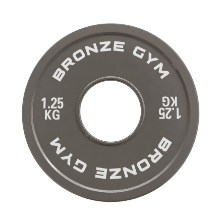 Диск калиброванный BRONZE GYM для пауэрлифтинга серый 1,25 кг