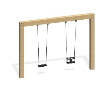 Качели  "Куб" двойные(без подвесов)