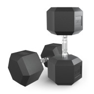 Гантель гексагональная UNIX Fit обрезиненная 37,5 кг, 2 шт.