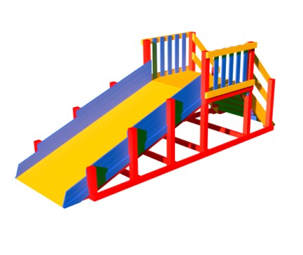 Зимняя деревянная заливная горка Ледянка скат 2.8 м