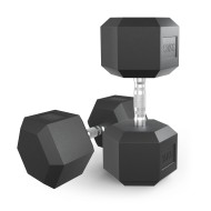 Гантель гексагональная UNIX Fit обрезиненная 35 кг, 2 шт.