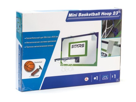 Баскетбольное кольцо "Мини", размер щита 59 х 41 см