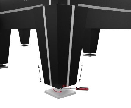 Стол / снукер "Magnum Pro" 12 ф (черный, плита 50 мм в комплекте) с системой подогрева плит