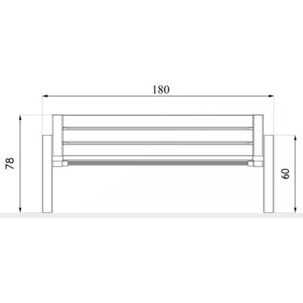 Уличная скамейка со спинкой Римини 01.014.0
