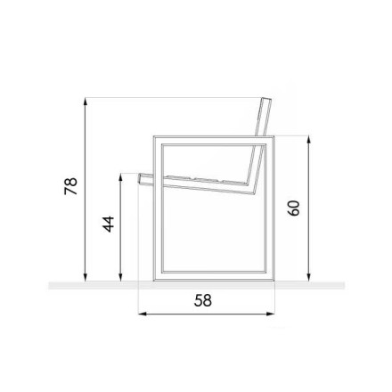 Уличная скамейка со спинкой Римини 01.014.0