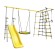 Дачный комплекс "Богатырь Плюс 2" + ГНЕЗДО качели-гнездо 80 см Romana 103.12.06 (белый/желтый)