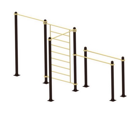 YSK54 Два турника, брусья, шведская стенка