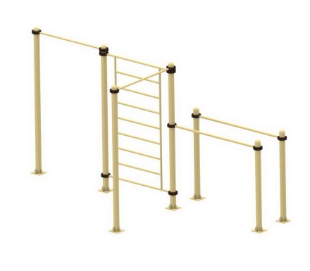 YSK54 Два турника, брусья, шведская стенка