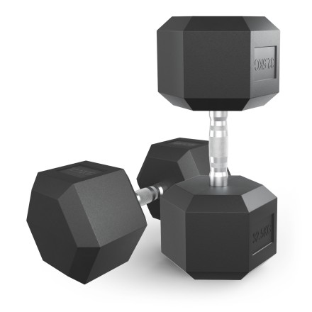 Гантель гексагональная UNIX Fit обрезиненная 32,5 кг, 2 шт.